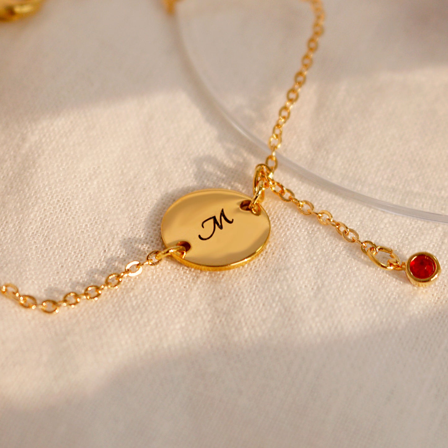 Drop Birthstone anklet initial coin anklets best gift for her trendy anklets birthday gift