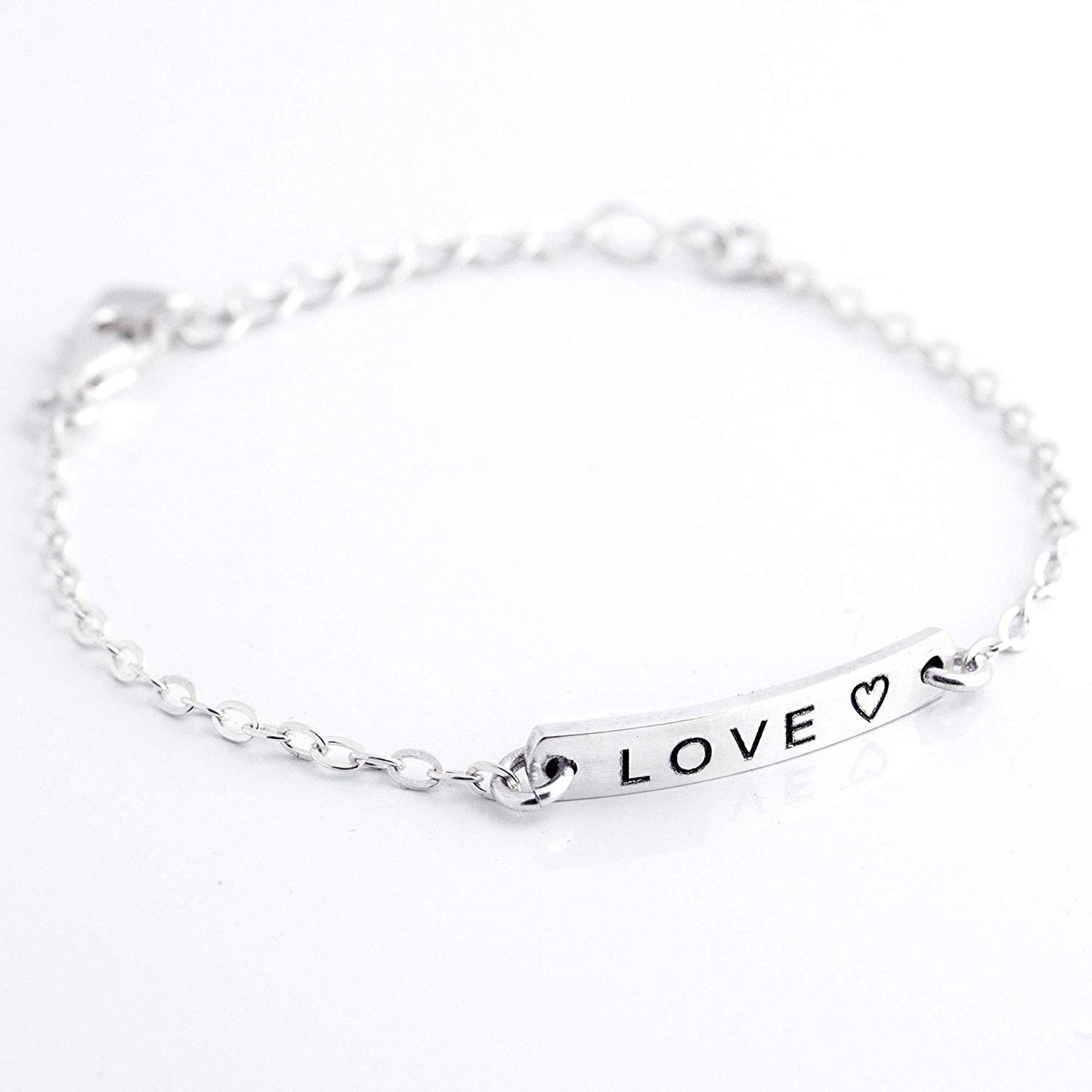 Sterling Silver Personalized Baby Name Bar Bracelet