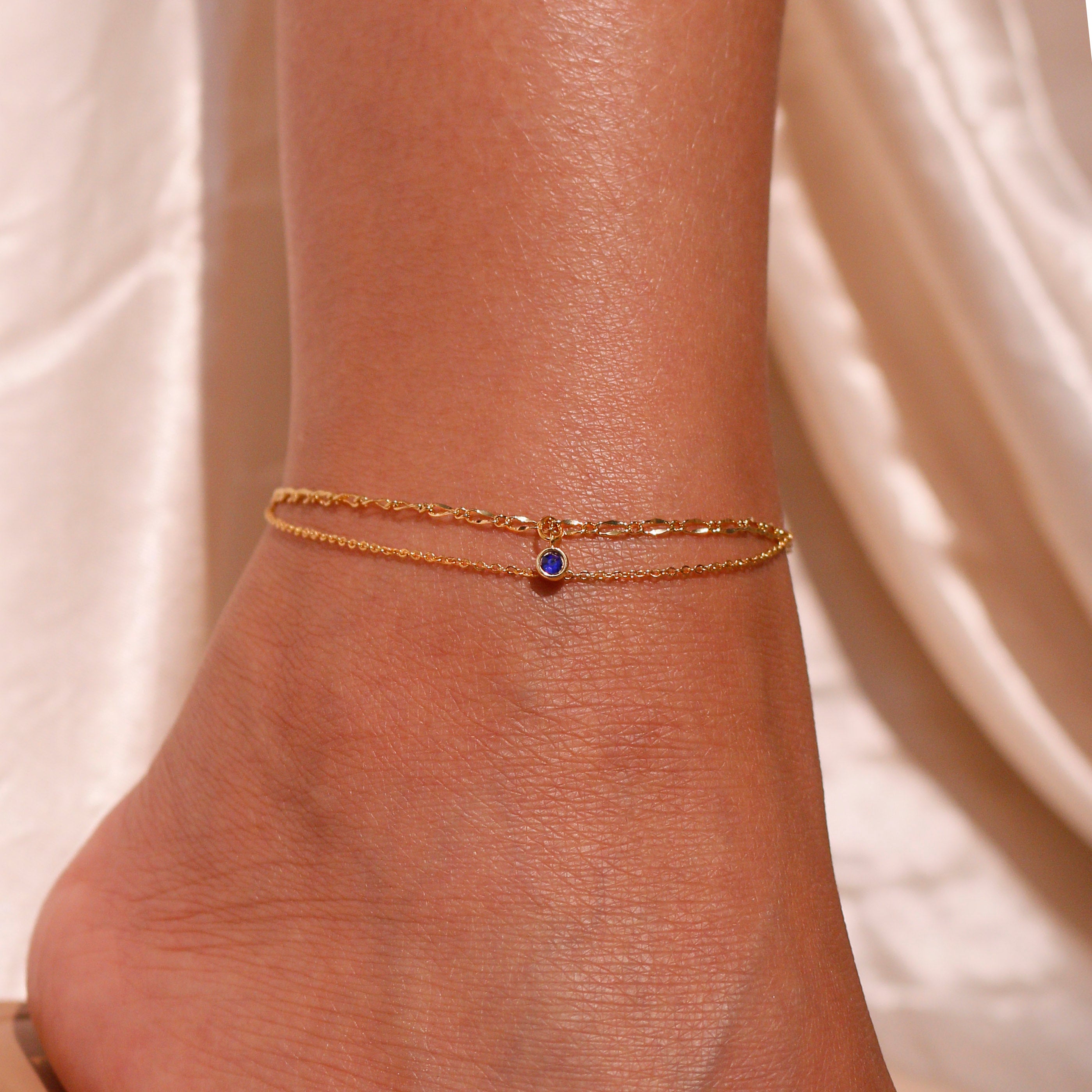 Birthstone anklet deals bracelet