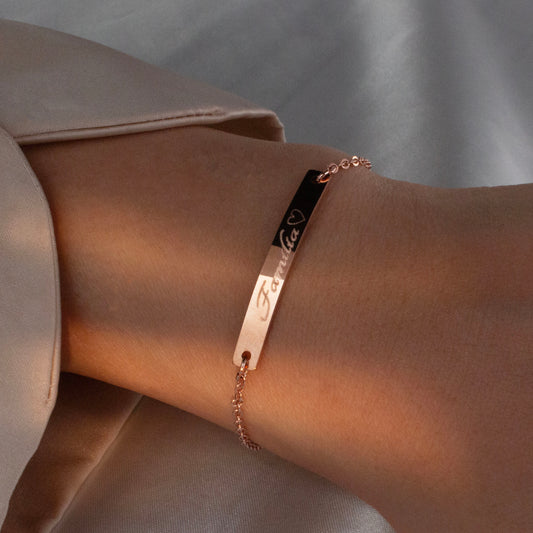 Personalized Name bracelet - 16K Gold, Silver and Rose Gold Plated