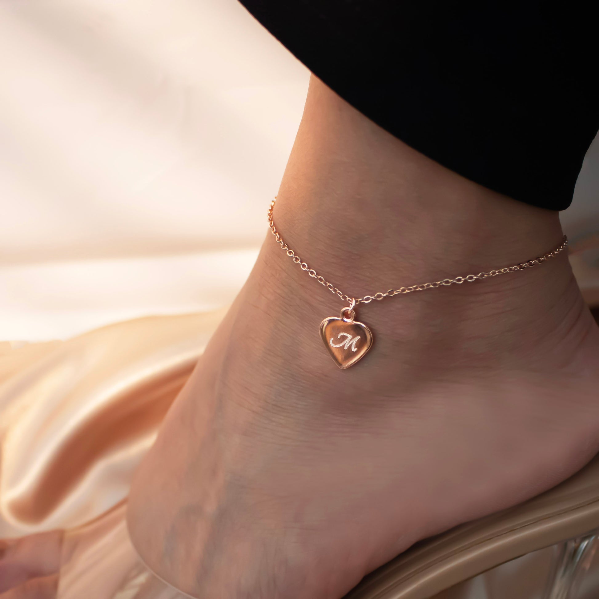 Buy Dainty 16K Gold Heart Anklet for Summer at Petite Boutique