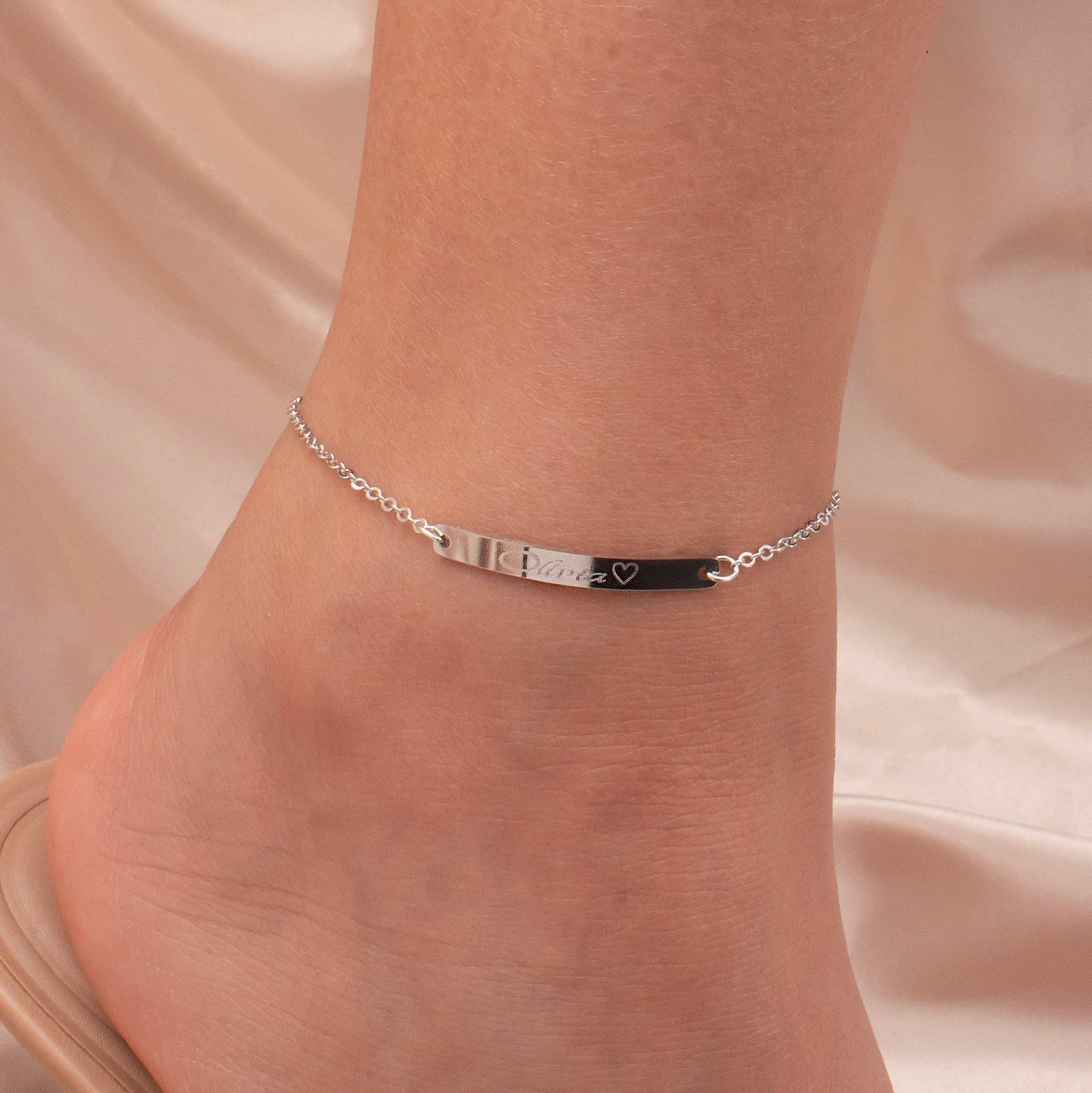 Personalized Nameplate Anklet Exclusive Personalized Name Bar