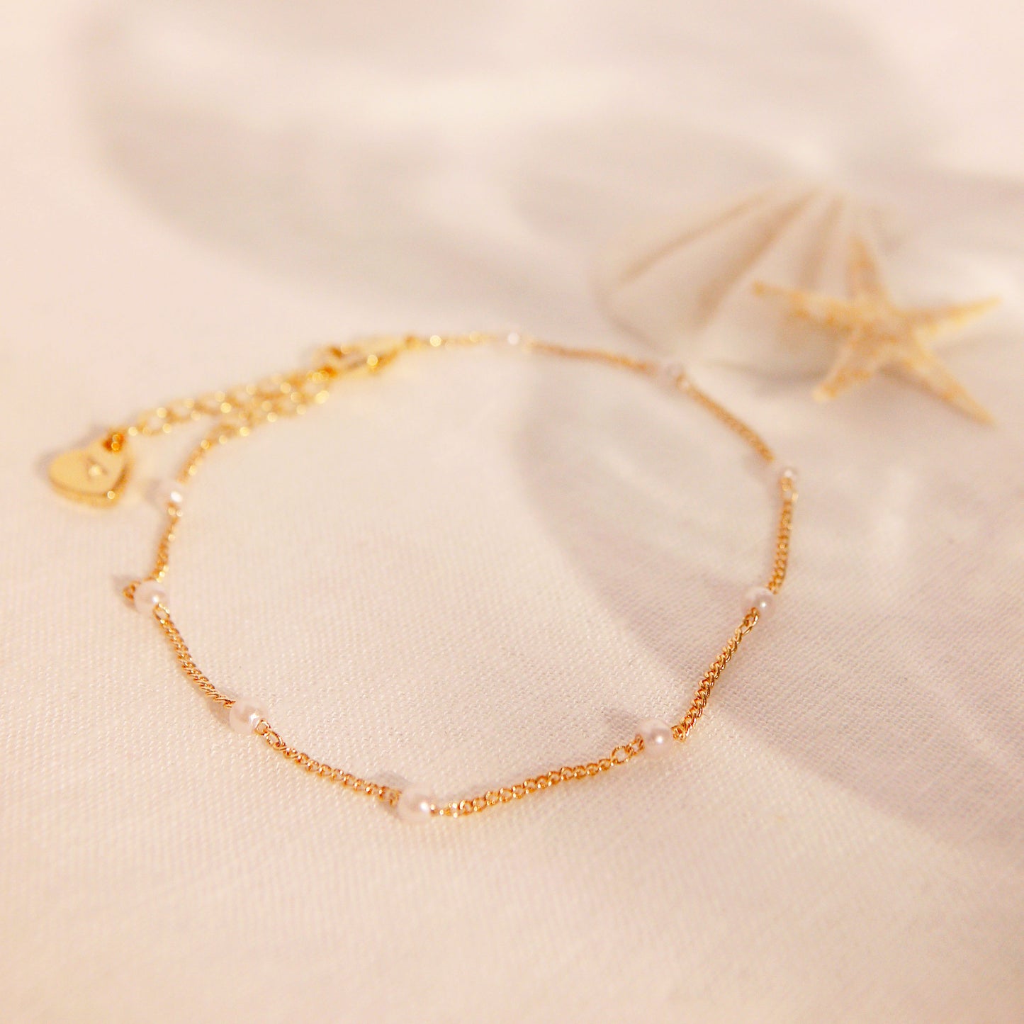 Gold pearl anklet dainty pearl anklets summer jewelry 2023 trendy anklet bracelet