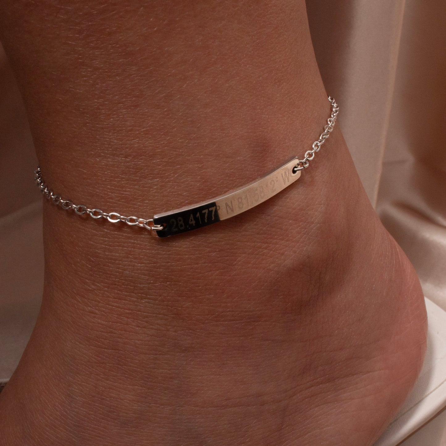 Customized Bar Letter Anklet