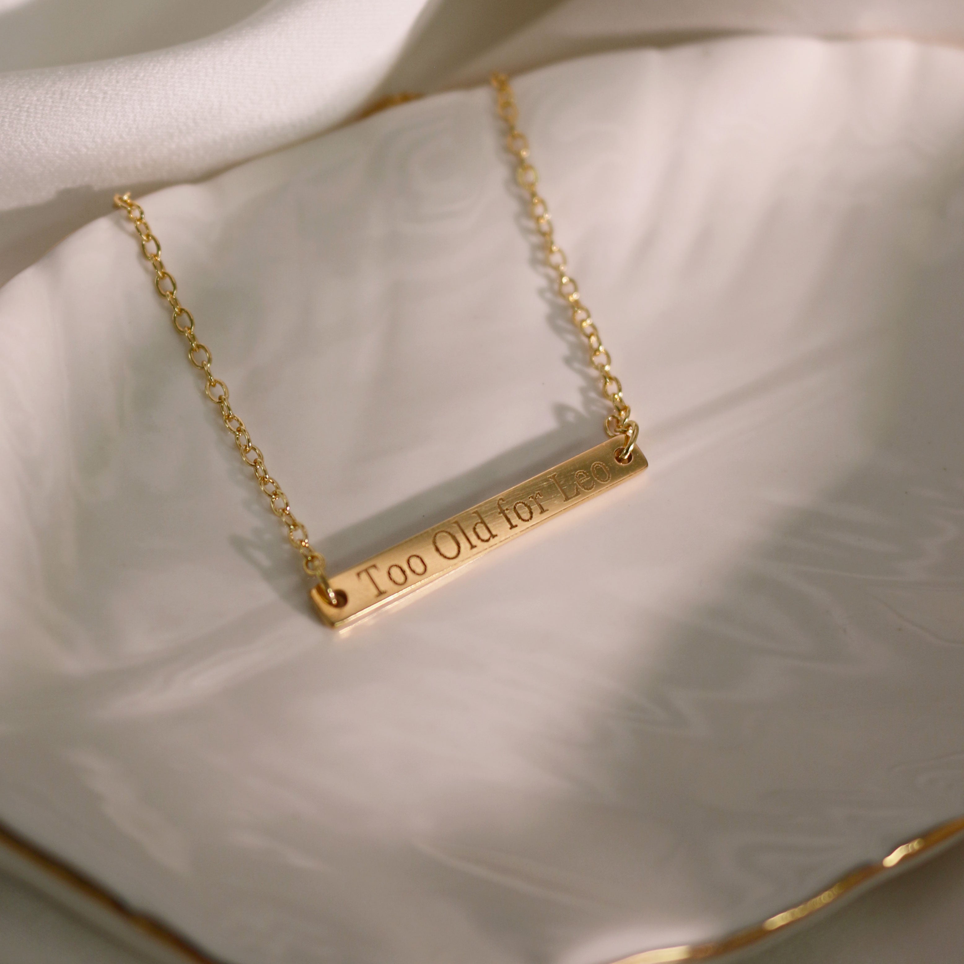 Custom Engraved Necklace | Solid Yellow Gold – Linden Cook Jewellery