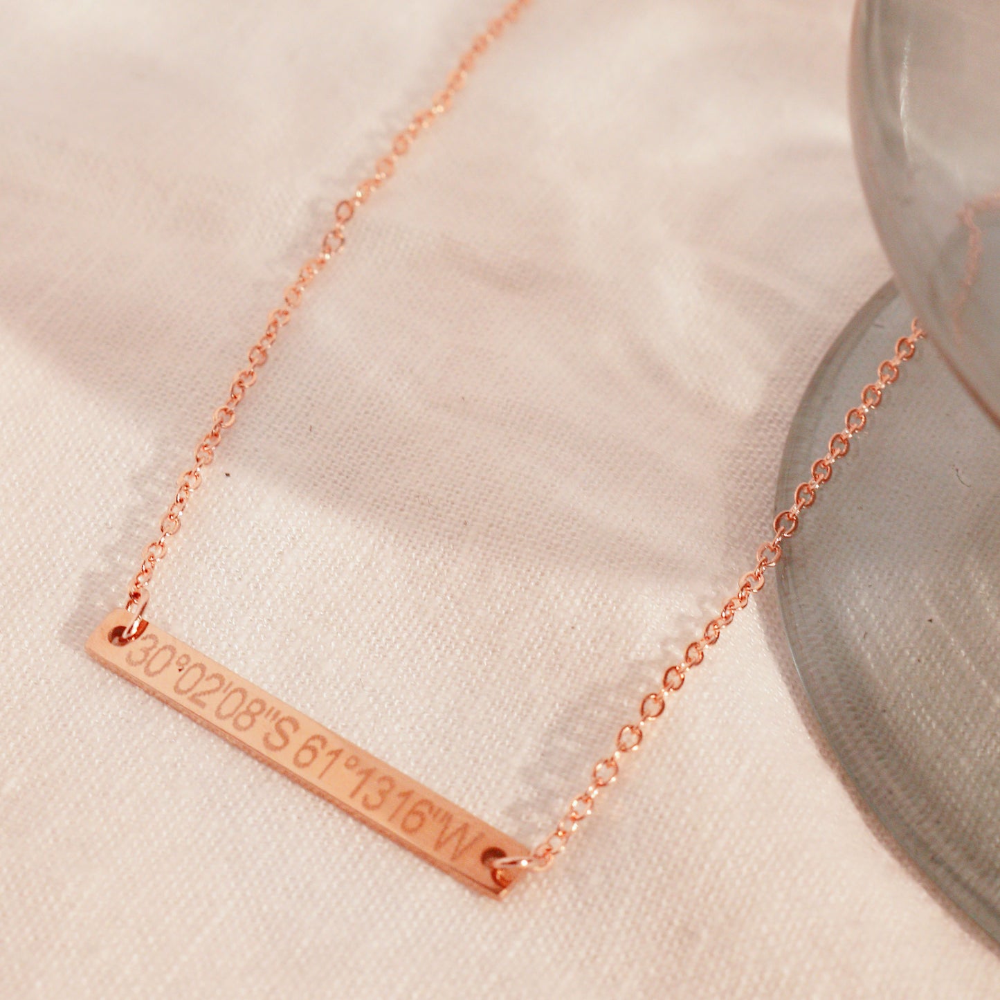 Coordinates Necklace For women - Latitude, Longitude, GPS