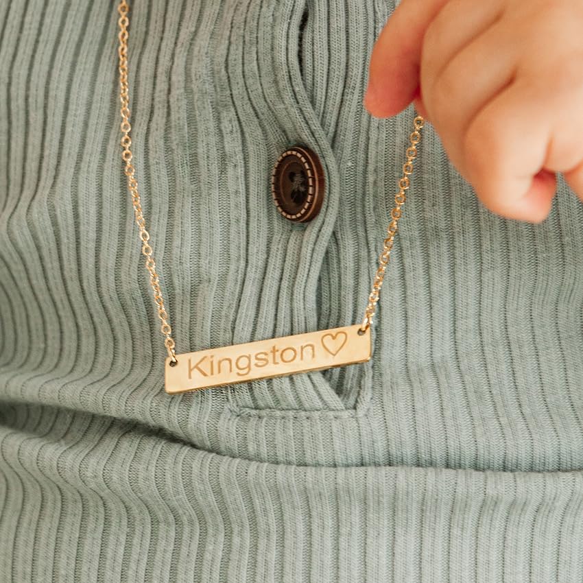 Personalized Baby Name Bar Necklace