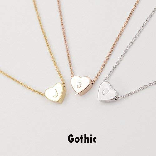 Buy Personalized Tiny Heart Initial Necklace at Petite Boutique
