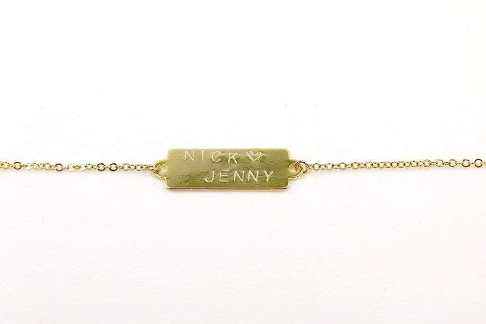 Buy Personalized 16K Gold Bar Necklace at Petite Boutique - Engravable, Custom Gifts