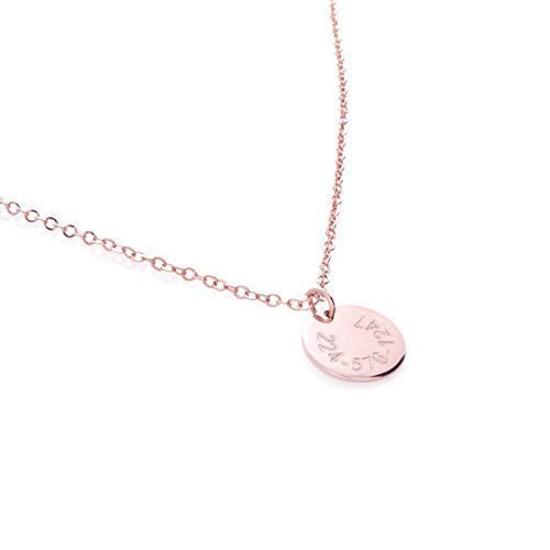 Personalized Disk Necklace with Tiny Initial Tags