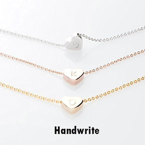 Buy Personalized Tiny Heart Initial Necklace at Petite Boutique