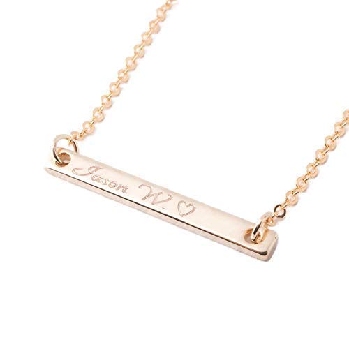Personalize Engraving Bar Necklaces for Women