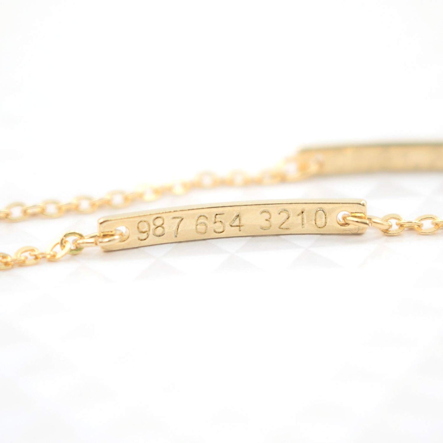 Personalized Baby Dainty Name Bar Anklet - 16k Gold Plated