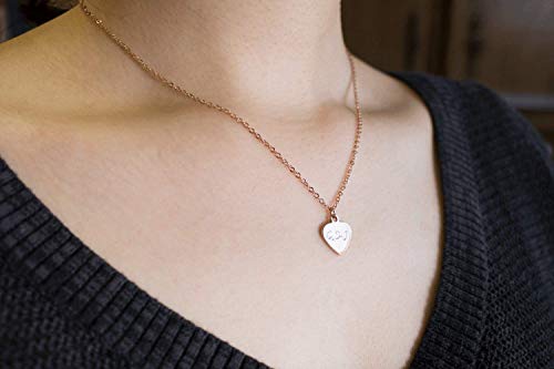 Handmade Personalized initial Heart Necklace