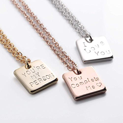 Square Nameplate Necklace