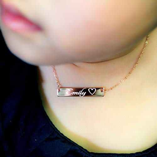 Personalized Baby Name Bar Necklace