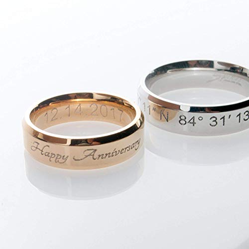 Buy Custom Engraved Coordinates Ring - Personalized Unisex Jewelry at Petite Boutique
