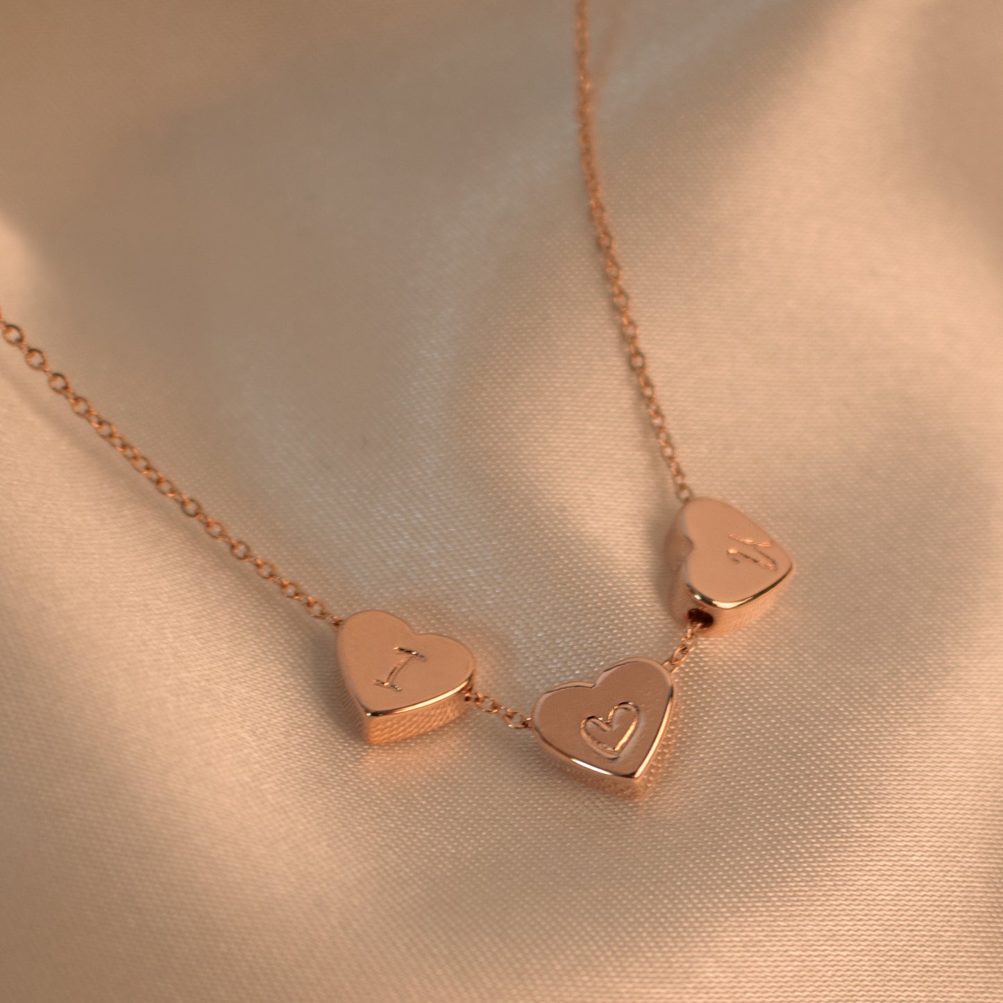Heart charm initial Necklace - Personalized Jewelry