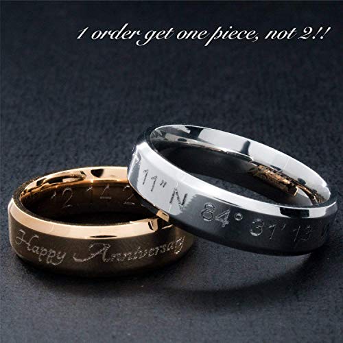 Buy Custom Engraved Ring for Women and Men - Personalized 16K Plated Jewelry 