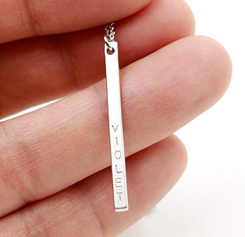 Minimalist Vertical Name Necklace - 16K Silver, Gold plated