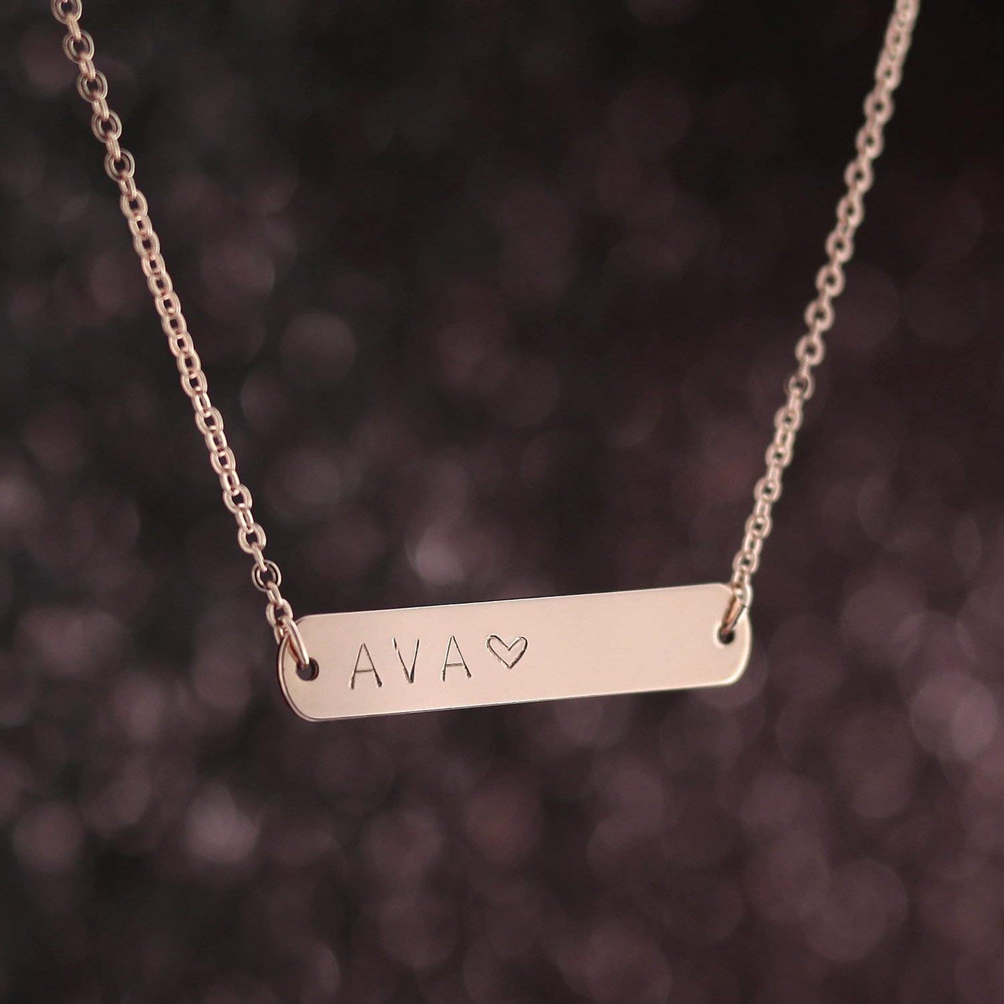 Buy Custom Nameplate Necklace - Personalized Design Fonts at Petite Boutique