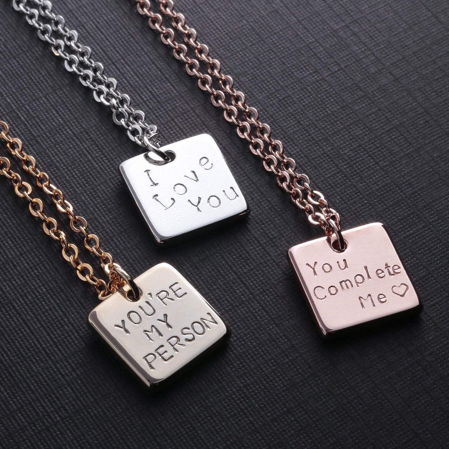Square Nameplate Necklace