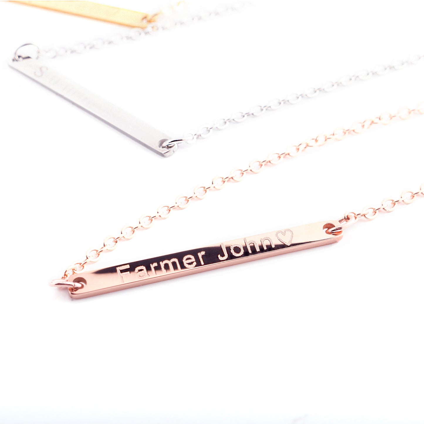 Personalize Engraving Bar Necklaces for Women