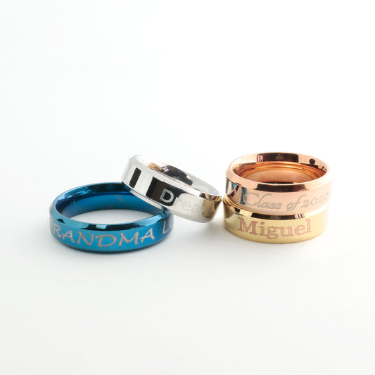 Buy Custom Delicate Name Ring - Personalized 16K Plated Jewelry at Petite Boutique