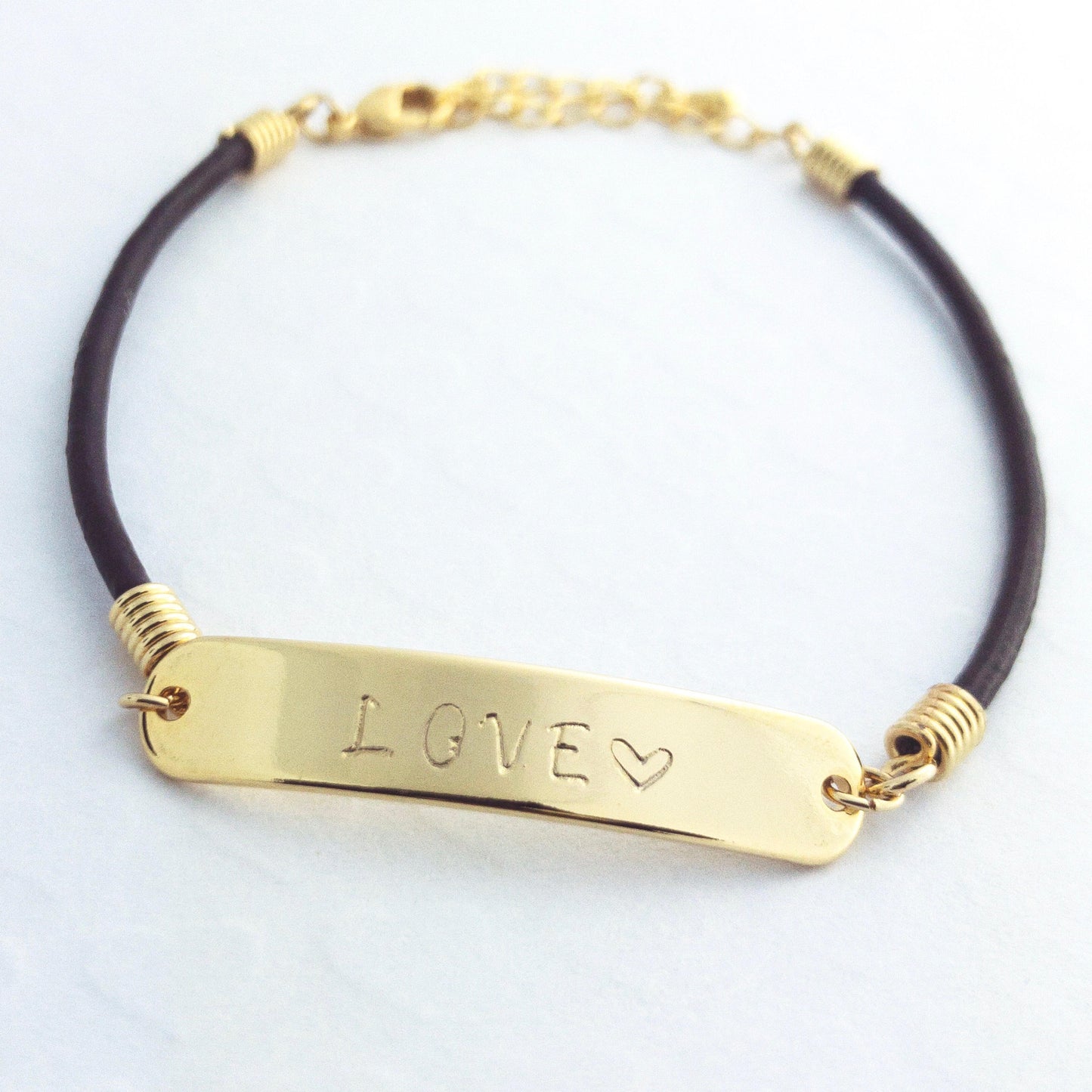 Personalized Real Leather Anklet With Secret Message