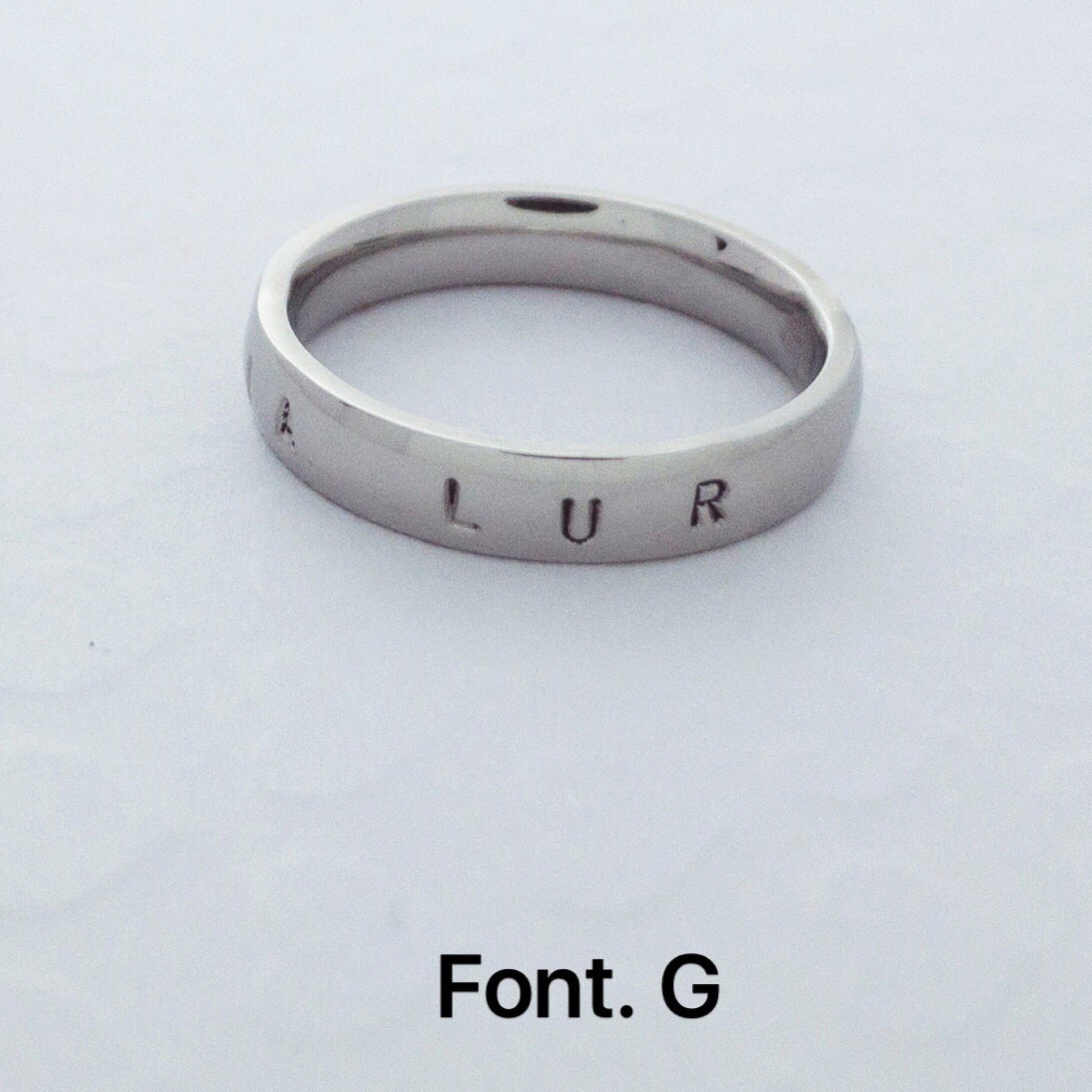 Personalized Name Ring Hand stamped Ink Filled Gold Silver Plated - Petite Boutique