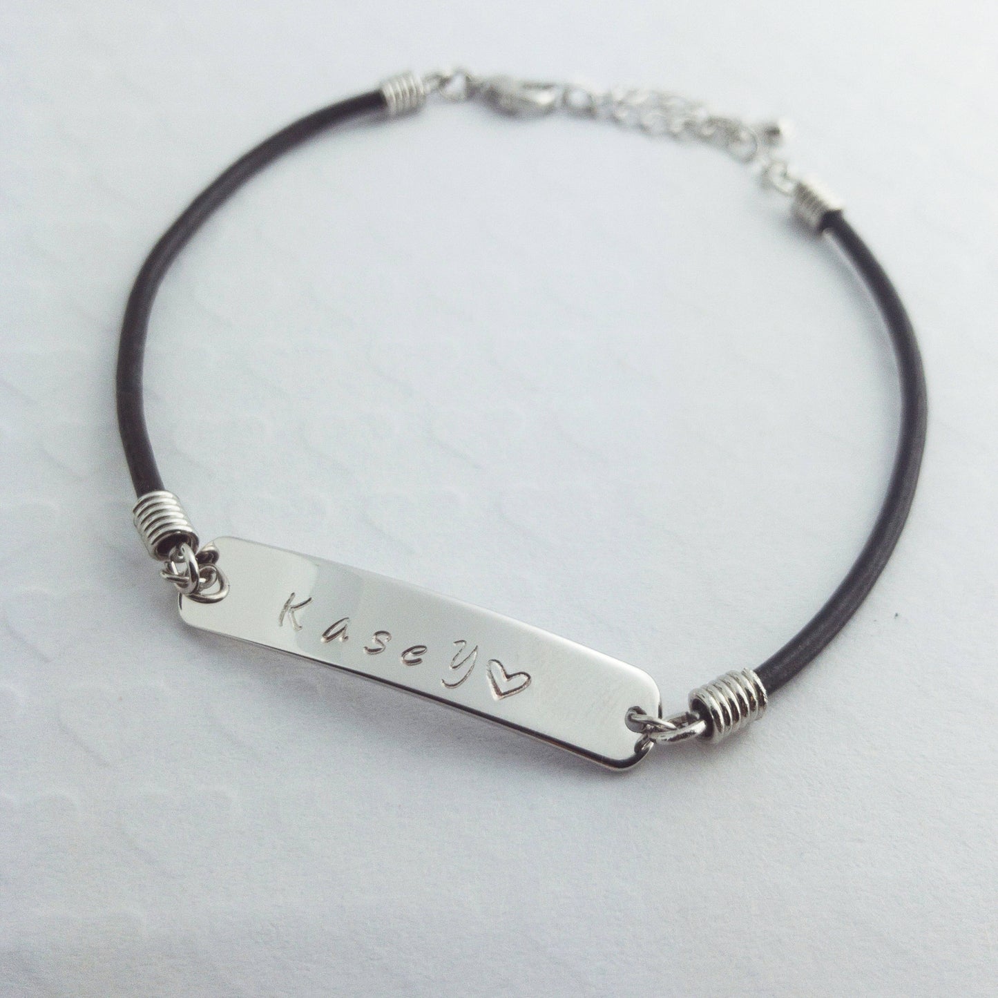 Personalized Real Leather Anklet With Secret Message