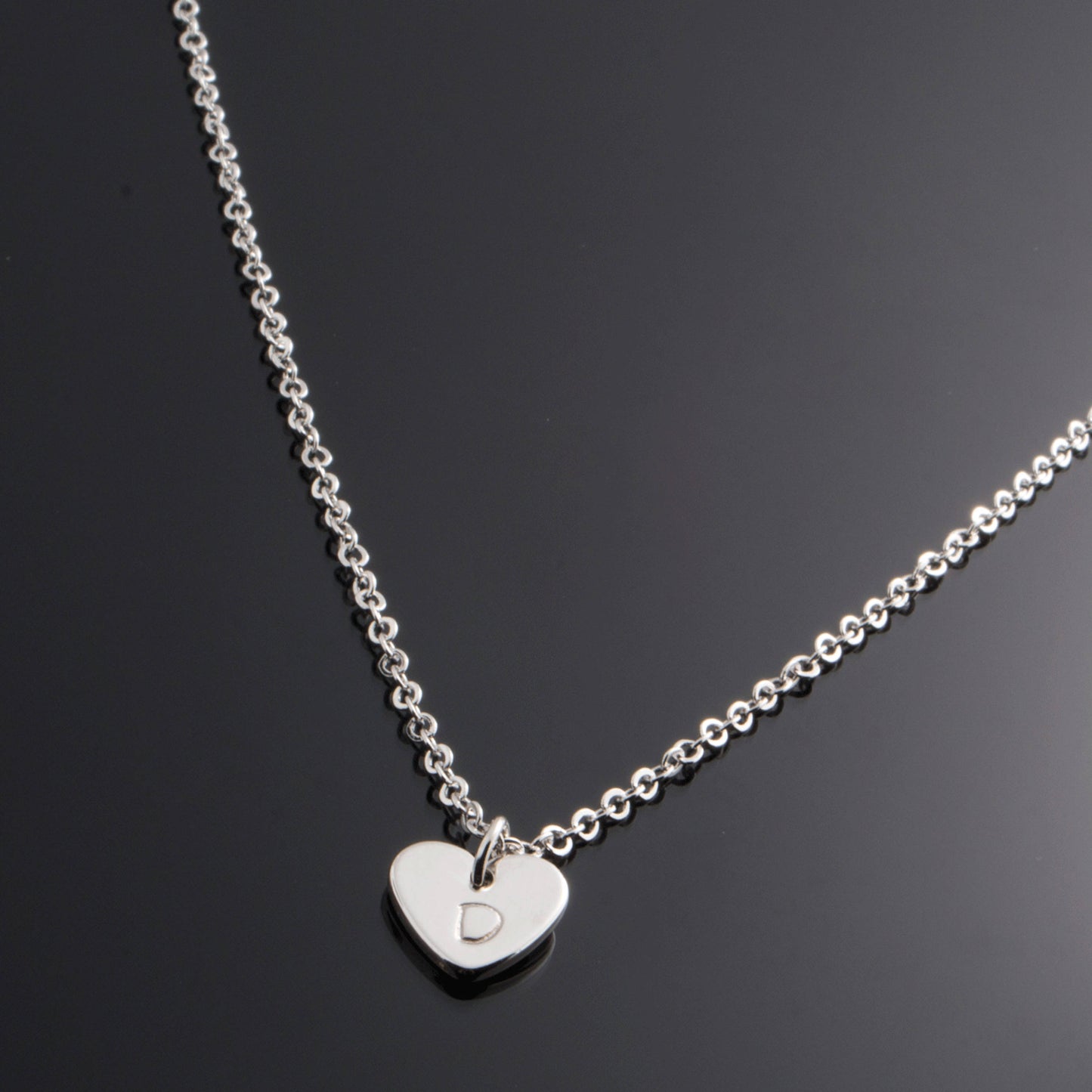 Personalized Lovely Dainty Initial Heart Necklace