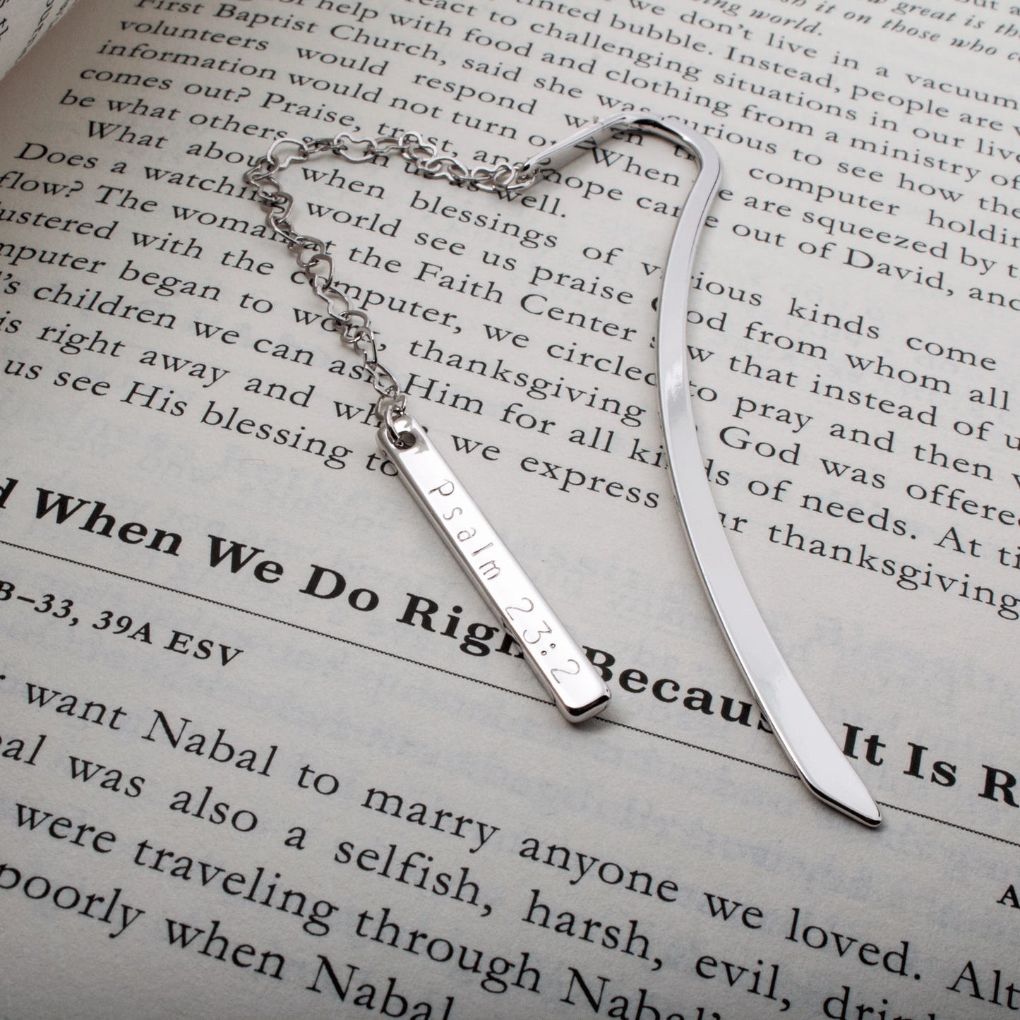 Personalized Bookmark with Your Favorite Bible Verse - 16k Gold Plated