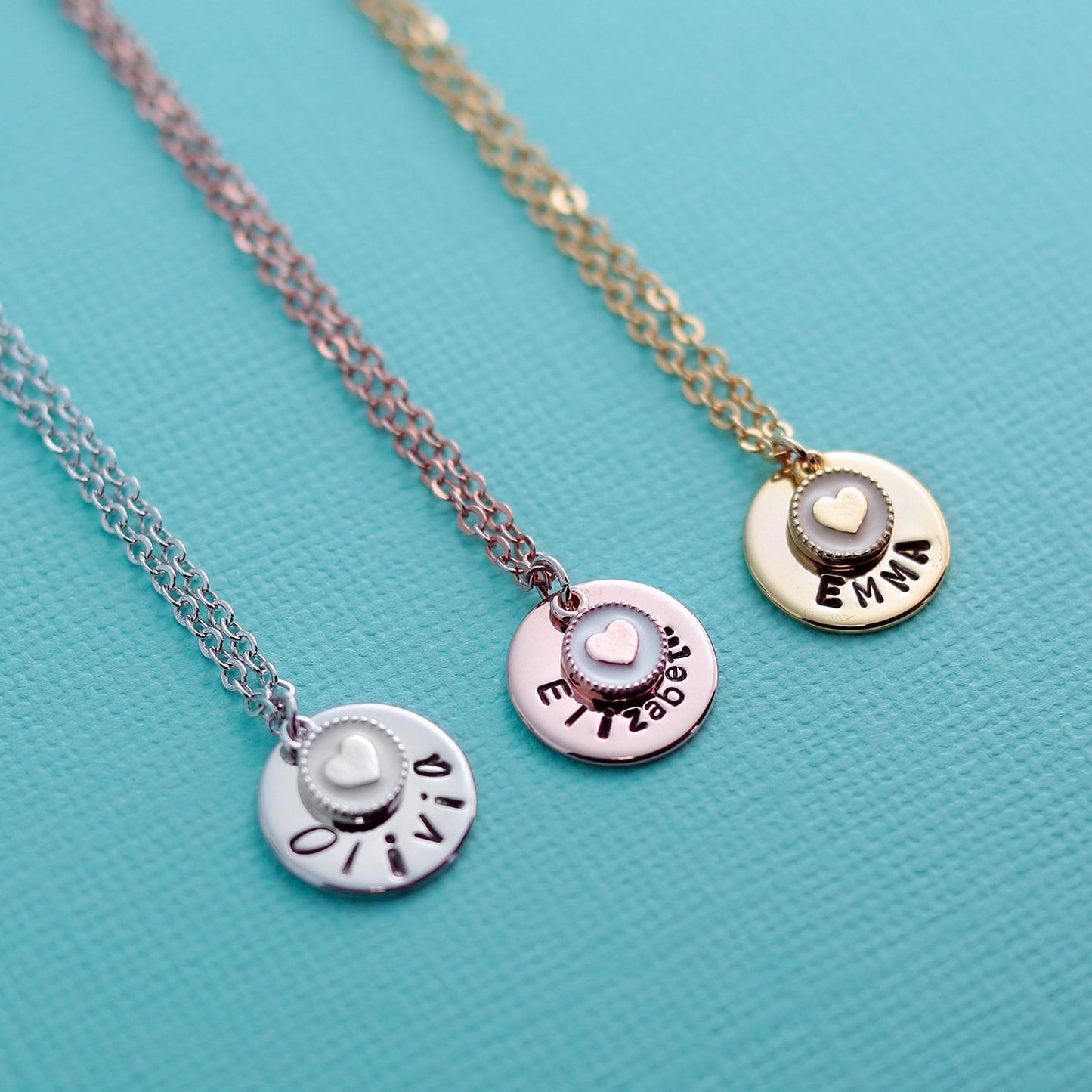 Personalize Heart Coin necklace
