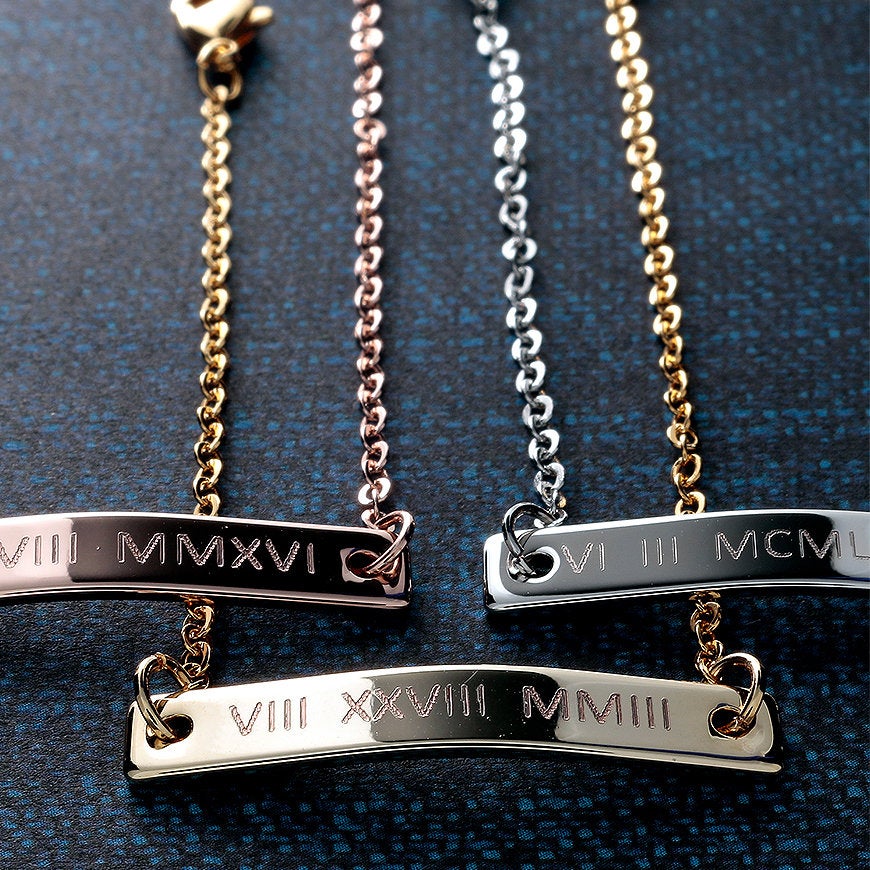 Personalized Roman Numeral Bracelet - Petite Boutique