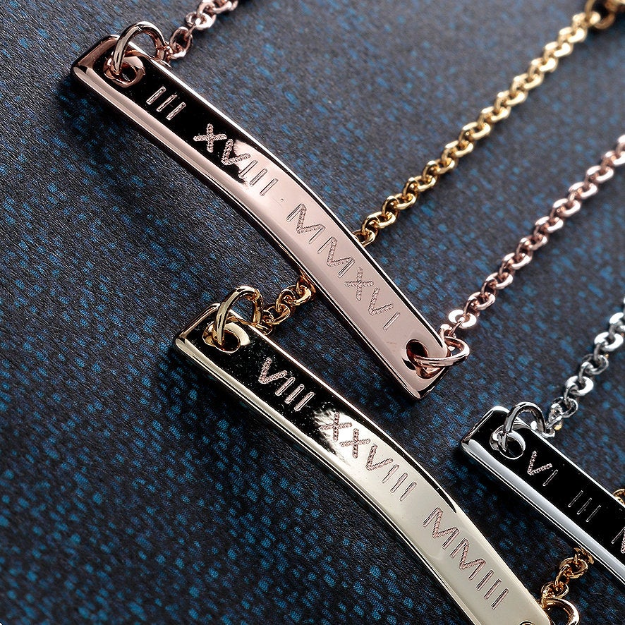 Personalized Roman Numeral Bracelet - Petite Boutique