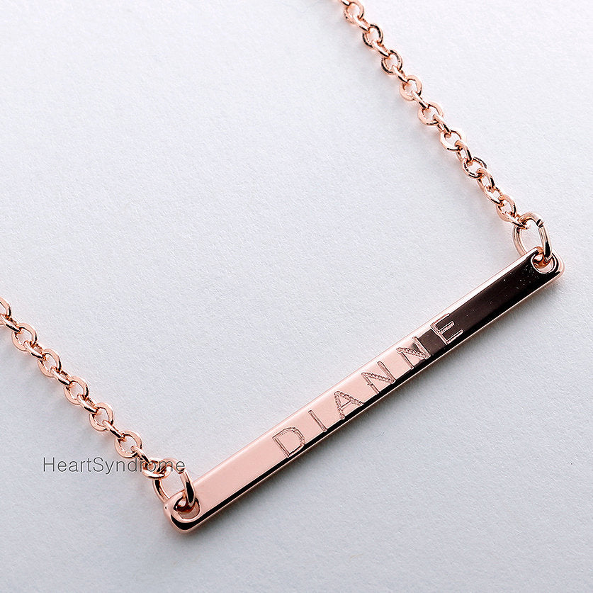 Buy Custom Engraved Necklace - Personalized 16K Plated Jewelry for a Meaningful Gift at Petite Boutique